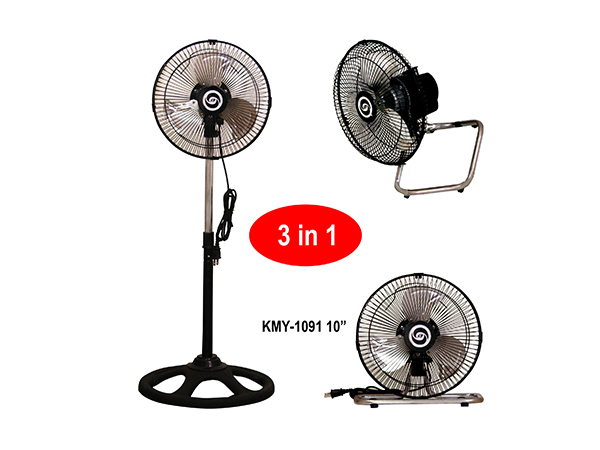 KMY-1091 10” Ventilador Tres En Uno