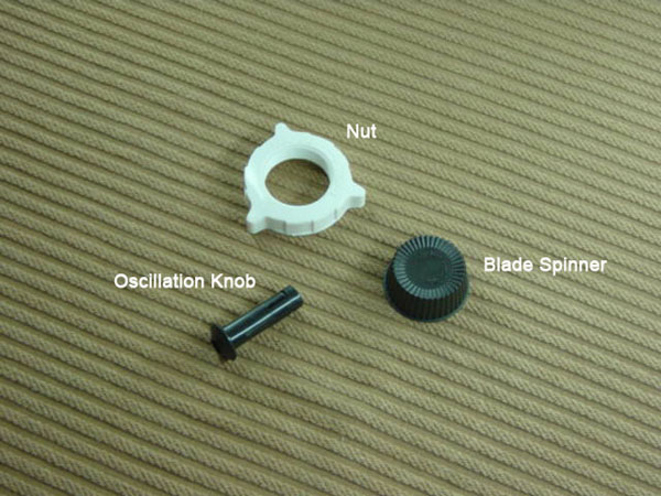 TAIWAN FAN PARTS FP-11 Blade Spinner ,Nut and Oscillation Knob